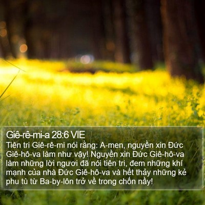 Giê-rê-mi-a 28:6 VIE Bible Verse Image