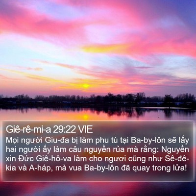 Giê-rê-mi-a 29:22 VIE Bible Verse Image