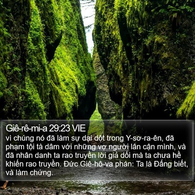 Giê-rê-mi-a 29:23 VIE Bible Verse Image