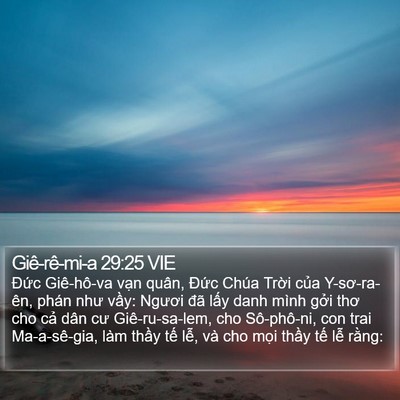 Giê-rê-mi-a 29:25 VIE Bible Verse Image