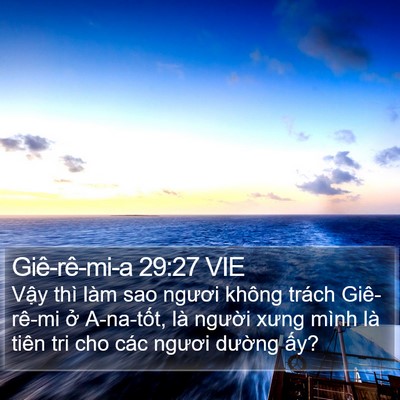 Giê-rê-mi-a 29:27 VIE Bible Verse Image