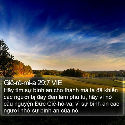 Giê-rê-mi-a 29:7 VIE Bible Verse Image