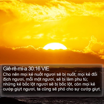 Giê-rê-mi-a 30:16 VIE Bible Verse Image