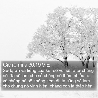 Giê-rê-mi-a 30:19 VIE Bible Verse Image