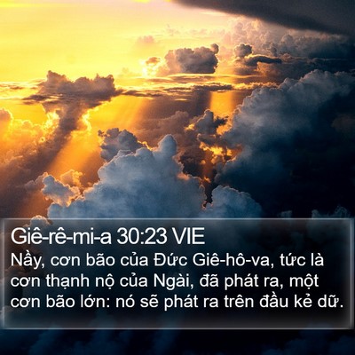 Giê-rê-mi-a 30:23 VIE Bible Verse Image