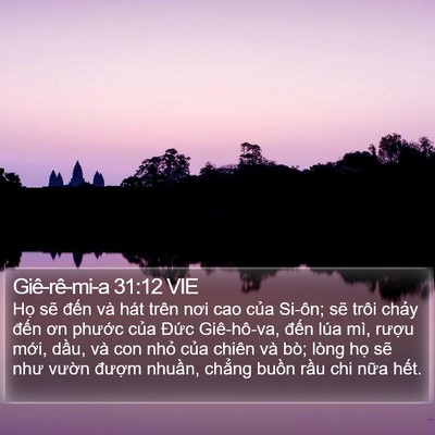 Giê-rê-mi-a 31:12 VIE Bible Verse Image
