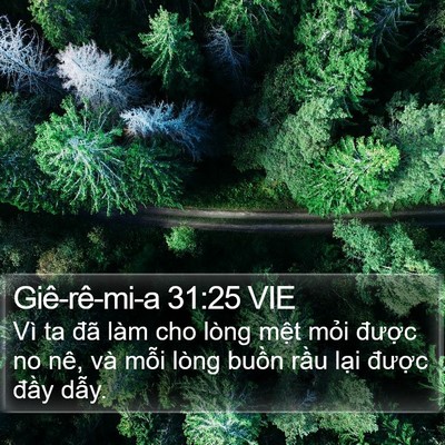 Giê-rê-mi-a 31:25 VIE Bible Verse Image