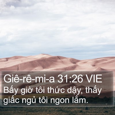 Giê-rê-mi-a 31:26 VIE Bible Verse Image