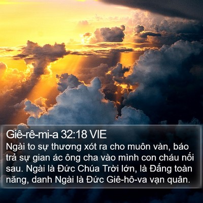 Giê-rê-mi-a 32:18 VIE Bible Verse Image