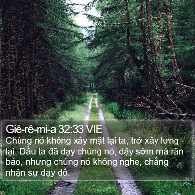 Giê-rê-mi-a 32:33 VIE Bible Verse Image