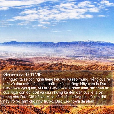 Giê-rê-mi-a 33:11 VIE Bible Verse Image
