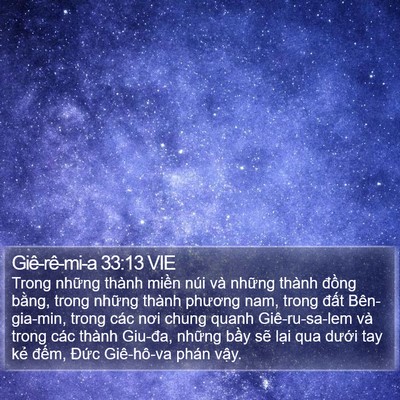 Giê-rê-mi-a 33:13 VIE Bible Verse Image