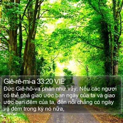 Giê-rê-mi-a 33:20 VIE Bible Verse Image