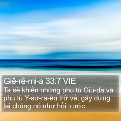 Giê-rê-mi-a 33:7 VIE Bible Verse Image