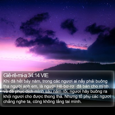 Giê-rê-mi-a 34:14 VIE Bible Verse Image