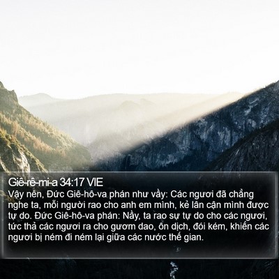 Giê-rê-mi-a 34:17 VIE Bible Verse Image