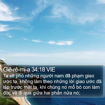 Giê-rê-mi-a 34:18 VIE Bible Verse Image
