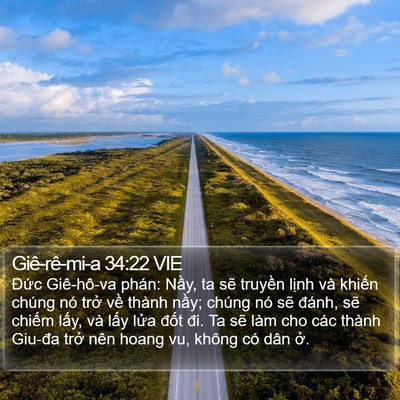 Giê-rê-mi-a 34:22 VIE Bible Verse Image