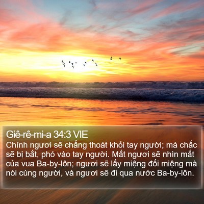 Giê-rê-mi-a 34:3 VIE Bible Verse Image