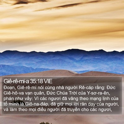 Giê-rê-mi-a 35:18 VIE Bible Verse Image