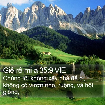 Giê-rê-mi-a 35:9 VIE Bible Verse Image