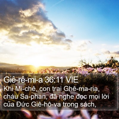 Giê-rê-mi-a 36:11 VIE Bible Verse Image