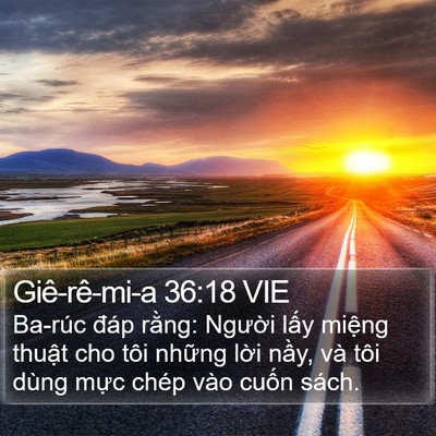 Giê-rê-mi-a 36:18 VIE Bible Verse Image