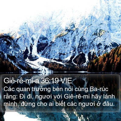 Giê-rê-mi-a 36:19 VIE Bible Verse Image