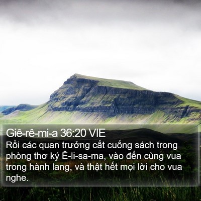 Giê-rê-mi-a 36:20 VIE Bible Verse Image