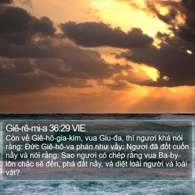 Giê-rê-mi-a 36:29 VIE Bible Verse Image