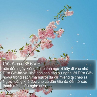 Giê-rê-mi-a 36:6 VIE Bible Verse Image