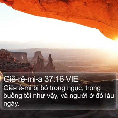 Giê-rê-mi-a 37:16 VIE Bible Verse Image