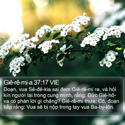 Giê-rê-mi-a 37:17 VIE Bible Verse Image