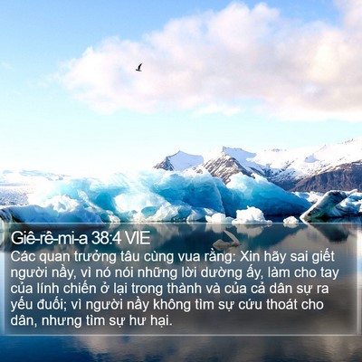 Giê-rê-mi-a 38:4 VIE Bible Verse Image