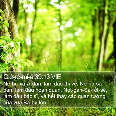 Giê-rê-mi-a 39:13 VIE Bible Verse Image