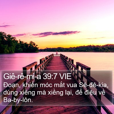 Giê-rê-mi-a 39:7 VIE Bible Verse Image