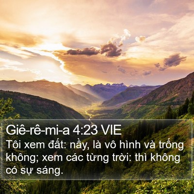 Giê-rê-mi-a 4:23 VIE Bible Verse Image