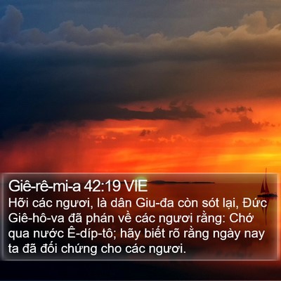 Giê-rê-mi-a 42:19 VIE Bible Verse Image