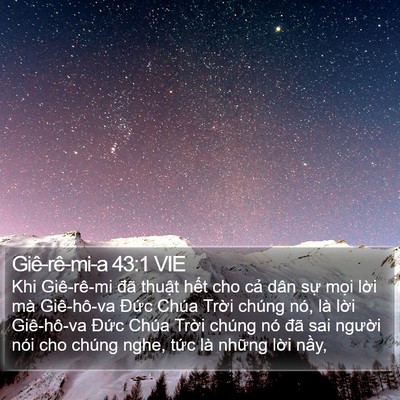 Giê-rê-mi-a 43:1 VIE Bible Verse Image