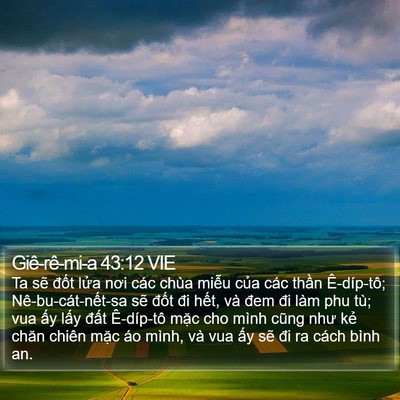 Giê-rê-mi-a 43:12 VIE Bible Verse Image