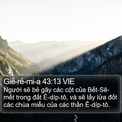 Giê-rê-mi-a 43:13 VIE Bible Verse Image