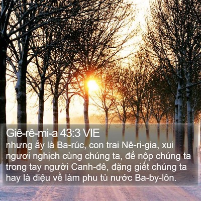 Giê-rê-mi-a 43:3 VIE Bible Verse Image