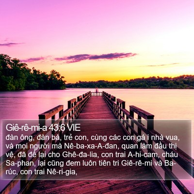 Giê-rê-mi-a 43:6 VIE Bible Verse Image