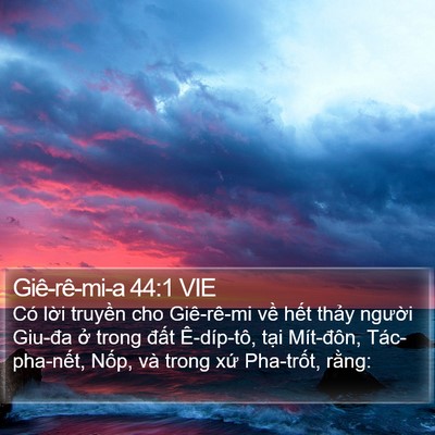 Giê-rê-mi-a 44:1 VIE Bible Verse Image