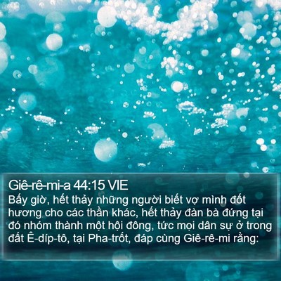 Giê-rê-mi-a 44:15 VIE Bible Verse Image