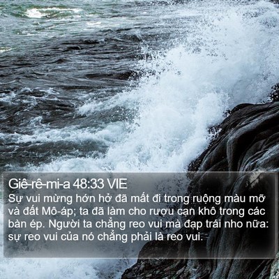 Giê-rê-mi-a 48:33 VIE Bible Verse Image