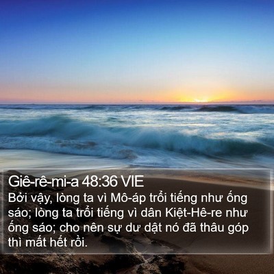 Giê-rê-mi-a 48:36 VIE Bible Verse Image