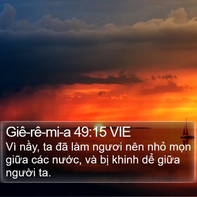 Giê-rê-mi-a 49:15 VIE Bible Verse Image