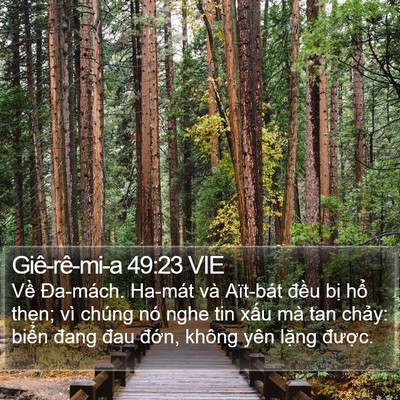 Giê-rê-mi-a 49:23 VIE Bible Verse Image