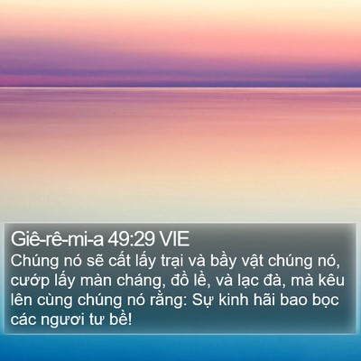 Giê-rê-mi-a 49:29 VIE Bible Verse Image